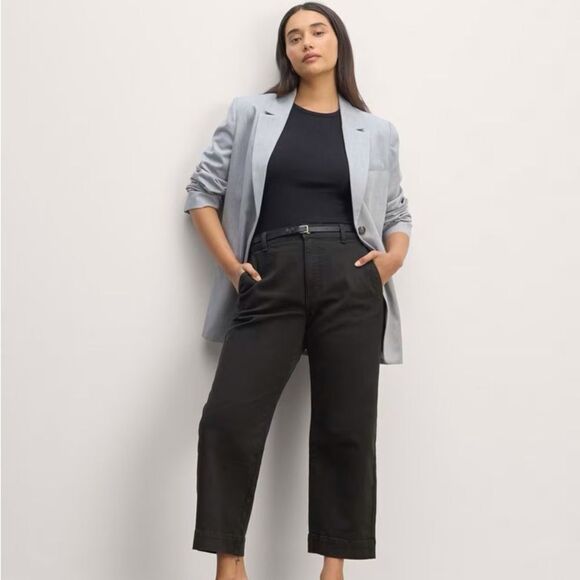 Everlane Straight Leg Ankle Pant, Black, Size 4 - Picture 1 of 12